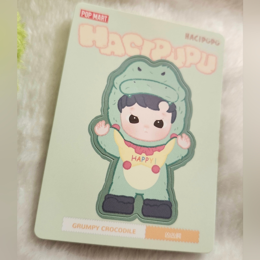 💚SOLD💚 POP MART Hacipupu Snuggle With You Grumpy Crocodile Plush Bag 🐊 - Picture 5 of 9